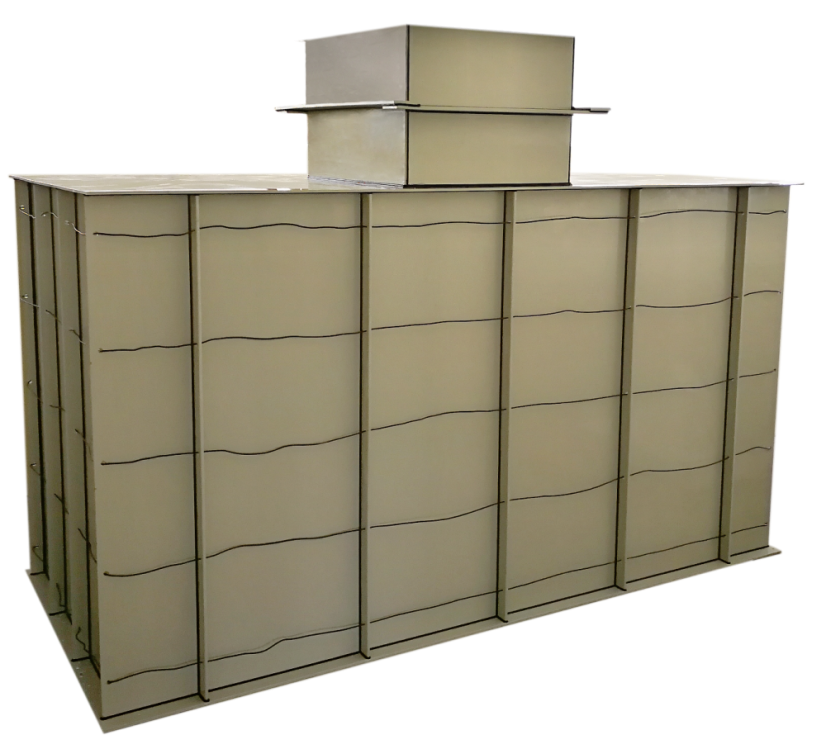 Hranatá nádrž - Výška nádrže: 1 500 mm, Velikost nádrže: 4000x3000 mm